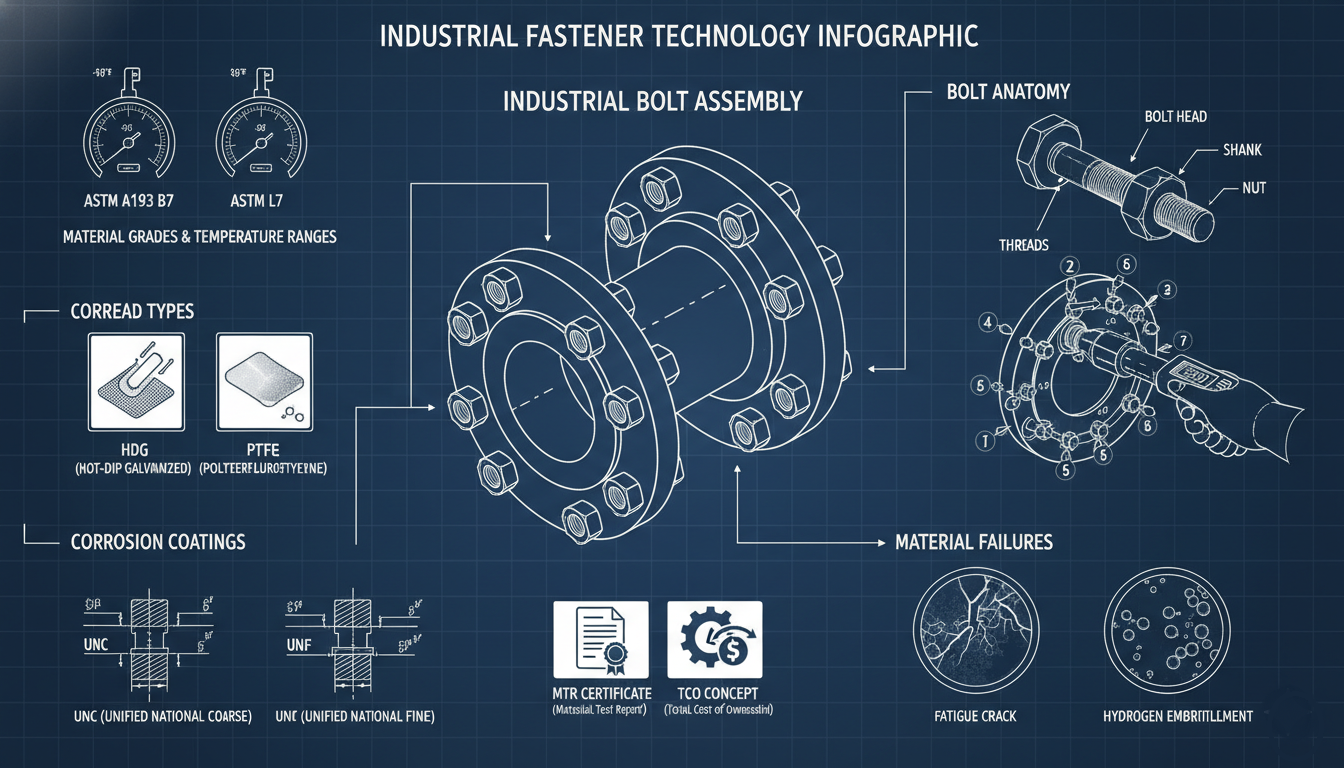Panduan Komprehensif Baut dan Fastener Industri: Jenis, Material, Standar ASME/ASTM, dan Prosedur Torquing Terbaik